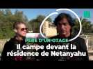 Ce père d'un otage israélien campe devant la résidence de Netanyahu