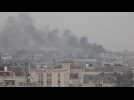 Smoke billows following strikes in Gaza's Khan Yunis