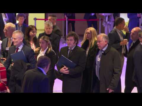 Argentina's President Milei arrives at World Economic Forum in Davos