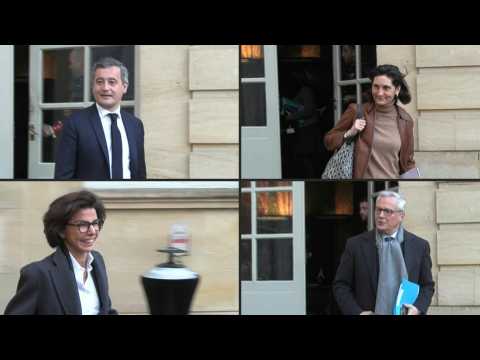French ministers leave after cabinet meeting