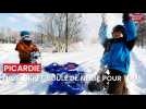 Ski, luge et boule de neige, le manteau neigeux égaie la Picardie