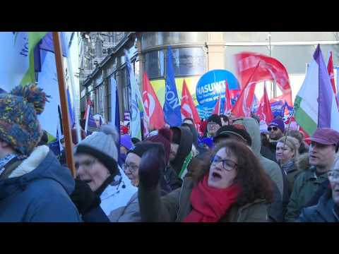 Northern Ireland public sector workers rally in Belfast
