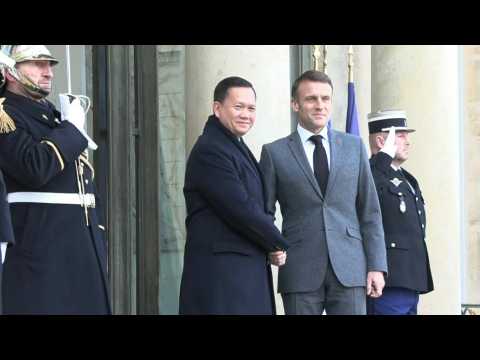 France's Macron receives Cambodian PM at the Elysee