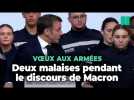 Deux militaires font un malaise pendant les vSux de Macron aux Armées