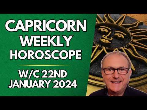 Capricorn Horoscope Weekly Astrology from 22nd January 2024
