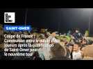 Communion entre le public et les joueurs après la qualification de Saint-Omer pour le neuvième tour de la Coupe de France