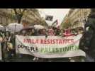 Demonstration in support of the Palestinians people kicks off in Paris