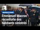 A Blendecques, Emmanuel Macron réconforte des habitants sinistrés