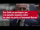 VIDÉO. Éric Ciotti ne participera pas à la nouvelle rencontre entre les chefs de partis et Emmanuel Macron