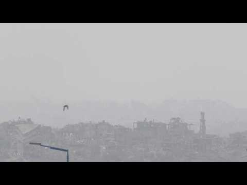 Large cloud of smoke rises over northern Gaza