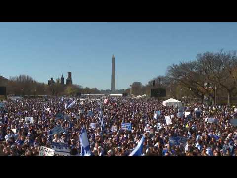 Thousands of Pro-Israel protesters gather in Washington, DC