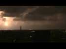 Flares over Rafah as lightening strikes - Label : AFPTV - First images - Category : News