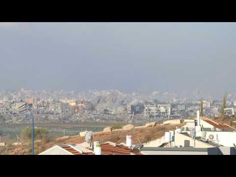 Explosions, smoke over northern Gaza on day 40 of Israel-Hamas war