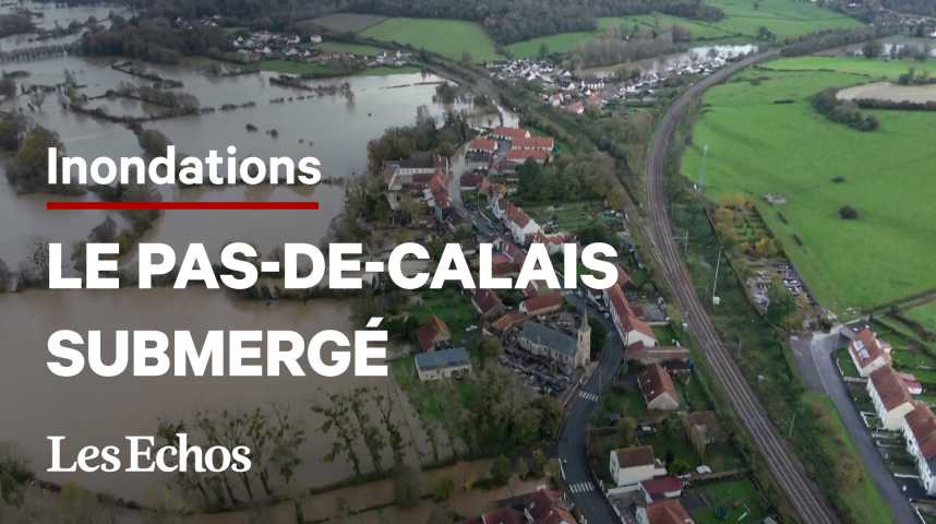 Illustration pour la vidéo Les images impressionnantes des inondations dans le Pas de Calais