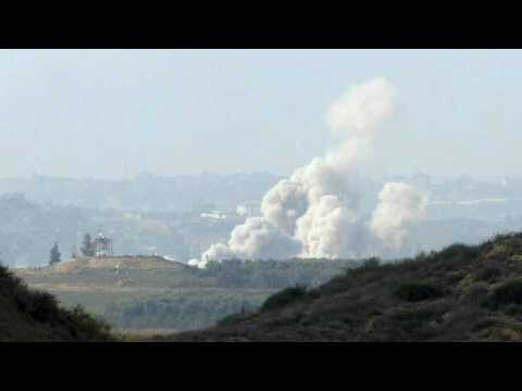 Rocket sirens in Israel and strikes in northern Gaza