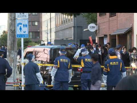Police cordon off area after car crashes near Israeli embassy in Tokyo