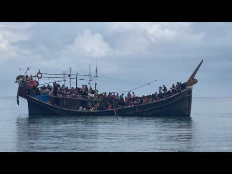 Boat with hundreds of Rohingya refugees spotted off Indonesia