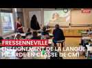 Enseignement de la langue picarde, dans la classe de CM1 de l'école Jean Gaudier de Fressenneville (Somme), lundi 13 novembre 2023.