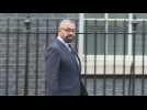 James Cleverly leaves Downing Street after being appointed UK Home Secretary