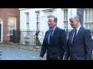 Ex UK PM David Cameron leaves 10 Downing St after being appointed foreign secretary