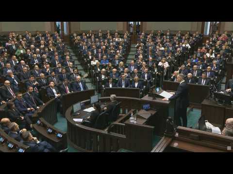 First session of new Polish parliament after general election