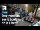 Lille : environ 120 tracteurs bloquent le boulevard de la Liberté