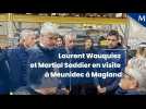 Laurent Wauquiez et Martial Saddier en visite à Meunidec à Magland