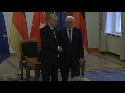 Turkey's Erdogan meets German counterpart Steinmeier in Berlin