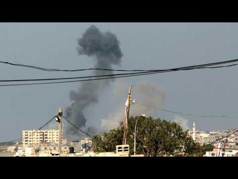 Smoke billows following Israeli strikes on Rafah