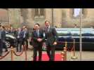 South Korean President Yoon Suk Yeol is welcomed by Dutch PM Rutte