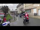 VIDÉO. Le Père Noël à moto pour gâter les enfants malades de l'hôpital d'Alençon