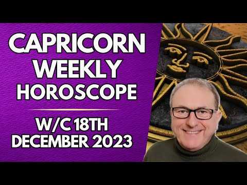 Capricorn Horoscope Weekly Astrology from 18th December 2023