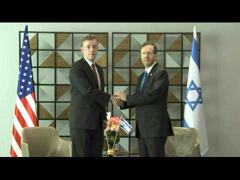 Israeli President Isaac Herzog meets with US National Security Advisor Jake Sullivan