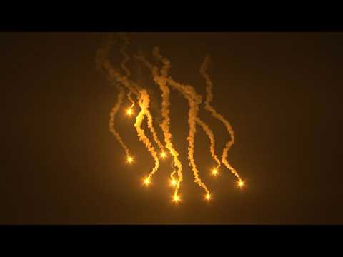 Flares light up the sky north of Rafah