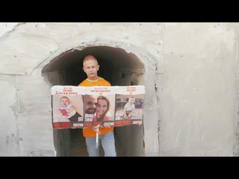 Families of Hamas-held hostages unveil symbolic tunnel