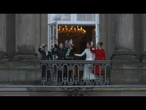 Denmark's new King greets crowd at royal residence in Copenhagen