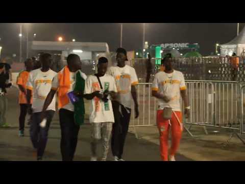Fans arrive at stadium for AFCON tournament opener