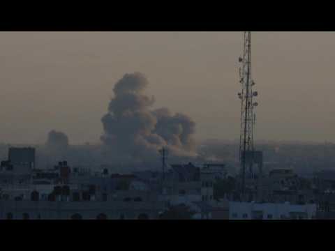 Strikes pound Gaza on Day 100 of Israel-Hamas war