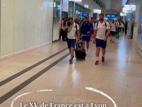 VIDEO. Rugby-Coupe du monde : le XV de France est à Lyon