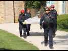VIDÉO. Près du Mans, les pompiers s'exercent à sauver les trésors de l'abbaye de l'Épau