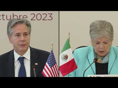 Blinken and Mexican officials hold press conference amid security talks