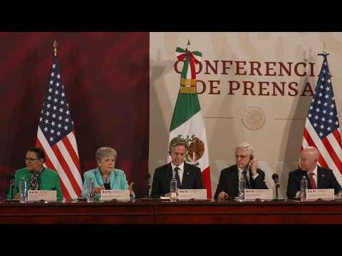 Blinken holds press conference in Mexico following security talks