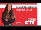 La Minute info de L'Echo de la Lys du vendredi 6 octobre