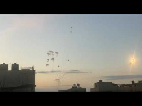 Rocket barrage from Gaza into Israel