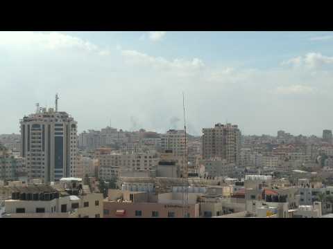 Smoke rises over Gaza after strikes