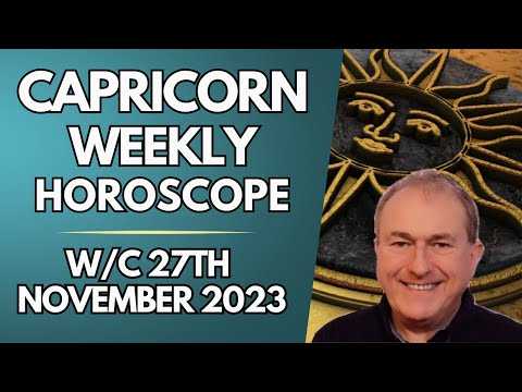 Capricorn Horoscope Weekly Astrology from 27th November 2023