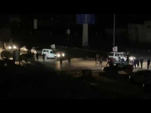 Red Cross convoy transporting released hostages crosses Rafah towards Egypt