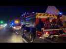 Serques : un feu de maison, route de Calais à Bouchain