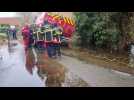 La Calotterie : un camion de pompiers enlisé