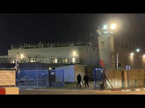 Exterior of Ofer prison ahead of expected prisoner release